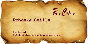 Rohoska Csilla névjegykártya